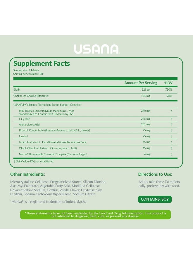 USANA Hepasil DTX with InCelligence Detox-Support Complex for Comprehensive Liver Support* - 84 Tablets - 28 Day Supply - Image 2